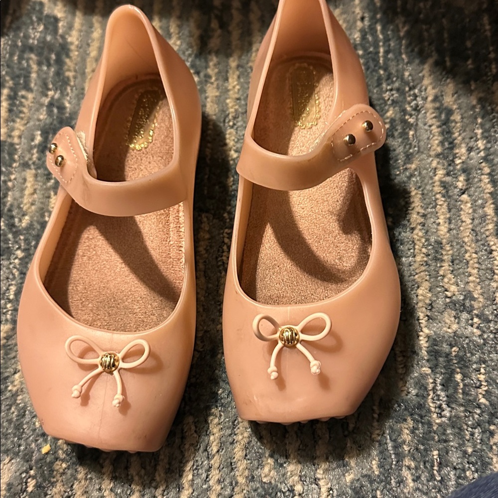 Mini Melissa Ballet Flat Mary Janes Pink Child Size 9